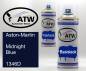 Preview: Aston-Martin, Midnight Blue, 1346D: 400ml Sprühdose + 400ml Klarlack - Set, von ATW Autoteile West.